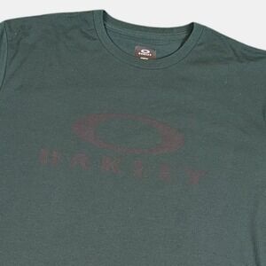 Oakley Hydrolix Performance T-Shirt Mens Medium Green Short Sleeve Logo Tee
